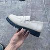 2025 Novos Mocassins Primavera e Outono Plus Size Casual Sandy Estilo Britânico Sapatos Femininos Salto Grosso Sola Grossa Comércio Exterior Vintage