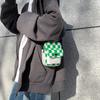 Bolsa Pequena Casual de Lona Bolsa Feminina Nova 2025 Bolsa de Tecido Xadrez Estilo Coreano Menina Mole Tendência Bolsa Tiracolo Transversal