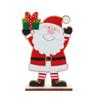 Adornos navideños transfronterizos: pareja de hombrecitos de jengibre, hombrecitos de galletas, adornos navideños de madera para escritorio.