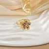 Nuevo Collar Giratorio de Bauhinia con Circonita de Acero de Titanio para Mujer, Nicho Versátil, Cadena para Clavícula de Gama Alta, Venta al por Mayor de Fábrica