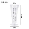 Taza medidora cónica de plástico con escala para el hogar 100 ml Resistente a altas temperaturas Taza triangular Material PP Taza medidora para té con leche Horneado
