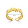 Anillo Geométrico Irregular de Acero Inoxidable Transfronterizo para Mujer, Anillo Abierto Chapado en Oro, Anillo Cruzado Personalizado que No se Desvanece