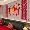 Colección Completa de Suministros para Bodas, Set de Decoración para la Habitación de Boda, Decoración de Dormitorio para los Novios, Sala de Estar de Boda, Pared de Fondo junto a la Cama