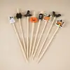 Decoración de Halloween Palillos de Bambú Brochetas de Fruta Tenedores de Fruta Palitos para Insertar Suministros para Fiestas Decoraciones para Cupcakes