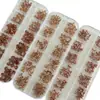 Acessórios de nail art com laço cor de café para outono e inverno, laços de resina Maillard em fita, decorações de unhas usáveis na cor caramelo