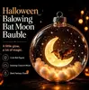 Esfera brillante de Halloween de producto nuevo transfronterizo, decoración popular de Halloween, bola de Navidad transparente e interesante