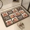 Alfombrilla de Piso para Baño, Alfombrilla Absorbente de Agua Antideslizante para Entrada de Baño, Alfombrilla Absorbente de Agua de Secado Rápido de Dibujos Animados de Alta Gama para Inodoro del Hogar