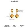 Brincos Geométricos de Sol em Cobre Dourado Estilo Novo Europeu e Americano Personalizados para Mulheres, Brincos Argola de Flor de Luxo Leve, Atacado do Fabricante