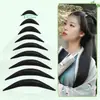 Peluca de disfraz antiguo moño de pelo integrado relleno de pelo Hanfu moño de cuernos de toro estilo antiguo trenza de cosplay moño