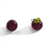 Pendente Divertido de Frutas 3D em Resina Simulação Acessórios para Colar Chaveiro Pintados à Mão Pingente Decorativo