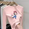 Camiseta stylish de doble cara con forro polar, cuello redondo, para niños mayores, cálida y suave, top casual de manga larga para niñas, adecuado para usar en capas