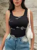 Camiseta sin mangas tie-dye sin costuras nueva para mujer de AliExpress, top ajustado estilo callejero europeo y americano de Amazon