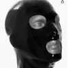 Máscara Chapéu de Látex Masculina Borracha Rosto Inteiro Festa com Buraco para Olhos Boca e Nariz Zíper Máscara de Látex