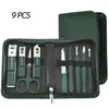 Set Popular Transfronterizo de Cortaúñas de Acero Inoxidable Set de 6 Piezas Set de 9 Piezas Herramientas de Manicura Limpiaorejas Set de Cortauñas