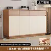 Zapatero de madera maciza color nogal para la entrada del hogar, almacenamiento integrado en cajón de gran capacidad, zapatero de entrada, de pie, contra la pared