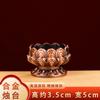Portavelas de Loto para Lámpara de Mantequilla de Aleación Base para Lámpara de Ofrenda de Buda Lámpara Permanente para el Hogar Lámpara de Mesa con Vela Tibetana Lámpara de Ofrenda de Buda