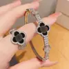 Conjunto de Pulsera y Anillo Flor de la Suerte Flor de Concha Planta, Cobre Electrochapado, Estilo Fresco y Dulce