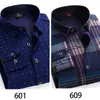 Camisa cálida al por mayor para hombres de mediana edad y mayores, top de otoño e invierno, papá, forro polar, gruesa, a cuadros, manga larga