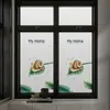 Pegatina de Película de Vidrio Esmerilado para Puertas de Gabinete y Ventanas, Caracol Marrón-Verde, Anti-Espionaje, Protección de Privacidad, Cobertura Completa para Restaurante, Bloqueo Solar y Transmisión de Luz