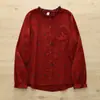 Colección Otoño 2026 Estilo Japonés Dibujos Animados Bordado Moño Holgado Cardigan para Mujer Cuello Alto Camisa de Manga Larga Venta al por Mayor