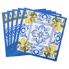 Amazon Retro Azul y Blanco Porcelana Tema Limón Servilleta Fiesta Frutas de Verano Vajilla Servilleta Desechable