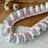 Acessórios de Renda Plissada com Bolinhas Pretas e Rosas de Camada Dupla Material DIY Feito à Mão Tábua de Pintura Fita Acessórios de Cabelo Material para Caderno Decorativo