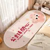 Alfombra de Piso de Gato de Dibujos Animados Linda, Manta de Sofá de Imitación Cachemira, Esterilla Refrigerante para Pies, Alfombra Larga para Mesita de Noche de Dormitorio, Esterilla para Ventana Abuhardillada de Balcón