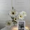 Venta al por mayor de fábrica simulación 6 cabezas Zinnia crisantemo hogar boda simulación flor arreglo floral fila guía de camino flores decorativas