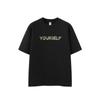 Camiseta con Estampado de Bloques de Color y Letra para Hombre Jie Zhan 2026 Nuevo Producto Primavera/Verano Sorona Tacto Frío Estilo Americano Camisa de Manga Corta para Pareja.