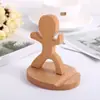 Soporte de Teléfono Móvil de Conejo Giratorio de Madera Año del Conejo Zodiaco Soporte de Teléfono Móvil de Madera Maciza Tamaño Forma Logo Grabado
