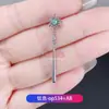 Pendientes de Aleación de Titanio F136 Ópalo Aurora Colgante Erizo de Mar Pendientes Largos de Temperamento Joyería para Piercing Corporal de Titanio G23