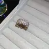 Fresco e radiante! Anel de dedo indicador borboleta oval flor zircônia nicho alta qualidade joia de mão moda luxo leve para mulheres