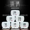 Xícara de Chá Criativa de Vidro, Xícara de Chá de Porcelana Branca e Jade, Xícara de Porcelana de Jade de Vidro para Casa e Escritório, Conjunto de Chá Kung Fu para Preparo e Degustação de Chá