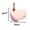 Acero inoxidable pulido etiqueta pequeña corazón redondo ovalado rectangular forma de diamante DIY collar pulsera colgante de cola