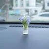 Internet Celebrant Fresh Vaso Flor Casa de Bonecas Mini Simulação Interior Do Carro Console Central Decoração Enfeites de Carro Espelho Cruzado
