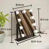 Espejo de Maquillaje LED Amazon Hollywood Espejo de Tocador de Escritorio con Luz Regalo de Escritorio para Dormitorio Estilo Europeo y Americano Espejo con Bombilla