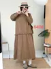 Ropa Nueva de Mujer Primavera Temprana 2026, Vestido de Manga Larga Largo Medio Holgado Estilo Bosque Cuadros Cuello de Encaje Venta al por Mayor