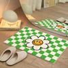 Tapete de Chão Cartoon Rosto Sorridente Estilo Ins Imitação de Caxemira Tapete para Banheiro Doméstico Absorvente de Água Antiderrapante Tapete para Pés Tapete de Entrada de Banheiro