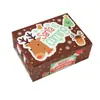 Impermeable Aceite Lindo Set Navideño Hombre de Jengibre Caja de Empaque para Hornear Galletas Bolsa de Regalo