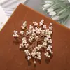 Estilo Japonés y Coreano Sencillo Versátil Perla de Imitación Seda Retorcida Copo de Nieve DIY Hecho a Mano Pasador de Perlas Flor de Zapato Broche Accesorios para el Cabello