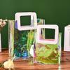 Bolsa Colorida de PVC Sacola de Compras de Plástico Transparente Bolsa de Mão de Influenciador Digital Sacola de Presente para Doces de Casamento Bolsa de Mão a Laser