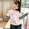 Nuevo conjunto de dos piezas de algodón puro, camiseta básica para primavera y otoño, ropa de otoño para bebé, camiseta elegante de manga larga para niñas