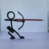Porta Lápices Guerrero Stickman Impreso en 3D Soporte para Lápices Decoración Divertida Regalo Sorpresa Figura de Juguete de Moda Modelo