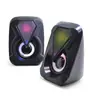 Altavoz USB de escritorio con salida de luz RGB de colores transfronterizos, con cable de 3,5 mm para ordenador y teléfono móvil 2.0.