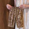 Ropa Infantil Estilo Coreano Conjunto de Manga Larga para Niñas 26 Nuevo Estampado de Dibujos Animados Capa Base Estampado de Leopardo Casual Pantalones de Pierna Ancha Conjunto de Dos Piezas