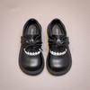 Sapatos de Menina Sapatos de Princesa Infantil 2025 Nova Coleção Primavera e Outono Laço Moda Meninas Pequenas Sola Macia Sapatos Pequenos de Couro
