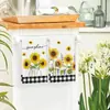 Paño de Cocina de Girasol Transfronterizo para Primavera y Verano, Engrosado, Absorbente, Desengrasante, Decoración del Hogar