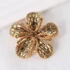 Nuevo Parche de Tela de Flor de Ciruelo de Cinco Pétalos Tridimensional con Pedrería Multicolor para Zapatos, Bolsas, Accesorios de Ropa y Artículos Decorativos DIY
