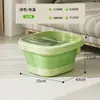 Cubo plegable portátil para pedicura, cubo doméstico elevado para pantorrilla hasta la rodilla, dormitorio, viaje, baño, cubo grande y profundo, lavabo para pedicura