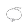 Joyería de plata esterlina S925 amor tiempo pulsera de pareja un niño y una niña nicho alto sentido un par de regalos para novia